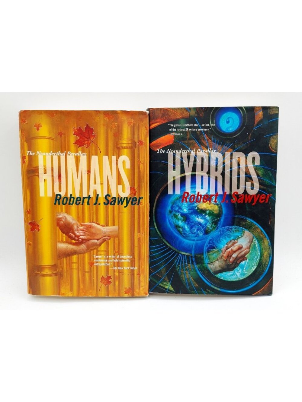 Humans & Hybrids Neanderthal Parallax #2 #3 Robert J. Sawyer HC 1 Signed
